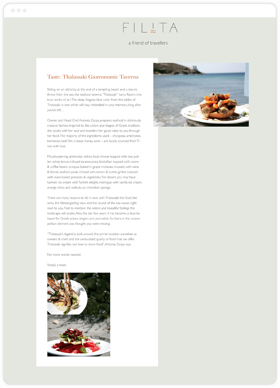 Filita Travel Website4